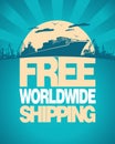 Free worldwide shipping vector banner design