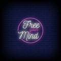 Free Your Mind Neon Signs Style Text Vector Royalty Free Stock Photo