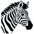 Free Zebra Head Silhouette Vector Clip Art Download