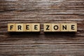 Free Zone alphabet letter on wooden background Royalty Free Stock Photo