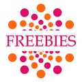 Freebies Pink Orange Dots Circular