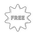 Freebies sticker line icon. Royalty Free Stock Photo