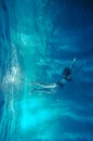 Freediving girl Royalty Free Stock Photo