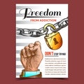 Freedom From Addiction Advertising Poster Vector Royalty Free Stock Photo