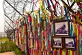 Freedom bridge ribbons in South Korea