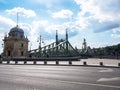 The Freedom Bridge, also often called Liberty Bridge, was the third permanent bridge built in Budapest over the river Danube. Royalty Free Stock Photo