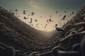 Freedom chains birds concept change. Generate Ai Royalty Free Stock Photo