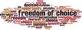 Freedom of choice word cloud