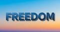 Freedom concept image for background, wallpaper, or graphic design projects and presentations Royalty Free Stock Photo