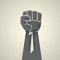 Freedom concept. vector fist icon