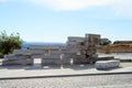 Freedom monument in front of Castle Fortress of Almeida, Portugal