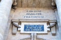 Freedom, equality, fraternity writing on paris university