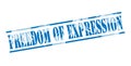 Freedom of expression blue stamp Royalty Free Stock Photo