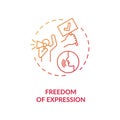 Freedom of expression concept icon Royalty Free Stock Photo