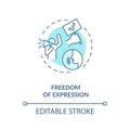 Freedom of expression concept icon Royalty Free Stock Photo