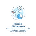 Freedom of expression concept icon Royalty Free Stock Photo