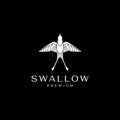 Freedom fly swallow logo design Royalty Free Stock Photo