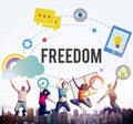 Freedom Free Inspiration Emancipation Independence Concept Royalty Free Stock Photo