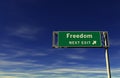 Freedom - Freeway Exit Sign