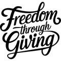 Freedom Through Giving Inspirational Art Royalty Free Stock Photo