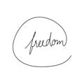 Freedom hand drawn lettering for design