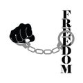 Freedom with handcuffs black