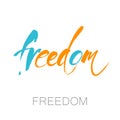 Freedom lettering template