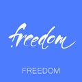 Freedom lettering template