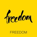 Freedom lettering template