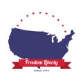 freedom liberty label. Vector illustration decorative design