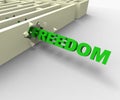 Freedom From Maze Shows Liberated Royalty Free Stock Photo