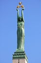 Freedom Monument known as Milda, located in the centre of Riga, the capital of Latvia