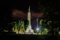 Freedom monument in night