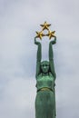 Freedom monument in Riga, Latvia, national symbol of independenc