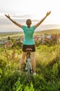 Freedom - Mountain bike woman Royalty Free Stock Photo