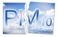 Freedom from particulate matter PM10 in the air - concept image with a Ripped photo