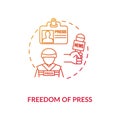 Freedom of press concept icon Royalty Free Stock Photo