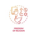 Freedom of religion concept icon Royalty Free Stock Photo