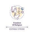 Freedom of religion concept icon Royalty Free Stock Photo