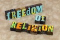 Freedom religion 1st amendment Constitution American right Royalty Free Stock Photo