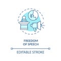 Freedom of speech concept icon