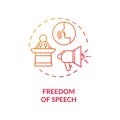 Freedom of speech concept icon Royalty Free Stock Photo