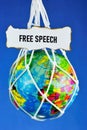 Freedom of speech Ã¢â¬â the right of a person to Express his thoughts freely, both orally and in writing, freedom of the press and Royalty Free Stock Photo