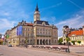 Freedom square in Novi Sad arches and architecture view