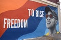 Freedom to rise mural wall in St Petersburg, Florida