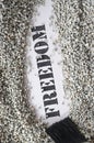 Freedom -- treasure word series Royalty Free Stock Photo