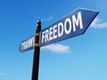 Freedom vs Tyranny signpost Royalty Free Stock Photo