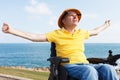 Freedom in wheelchair Royalty Free Stock Photo
