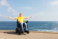 Freedom in wheelchair Royalty Free Stock Photo