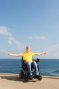 Freedom in wheelchair Royalty Free Stock Photo